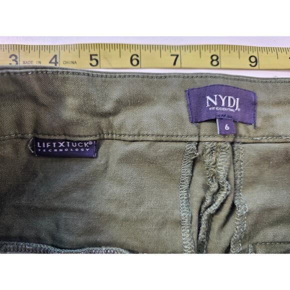 NYDJ size 12 green cropped ankle pants lift tuck EUC Career casual comfort fit - Picture 5 of 8